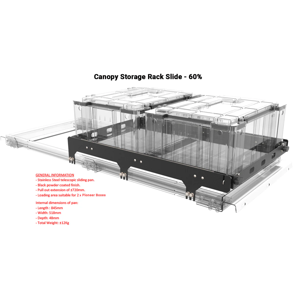 Pull Out Slides For Canopy Storage Rack - Image 3