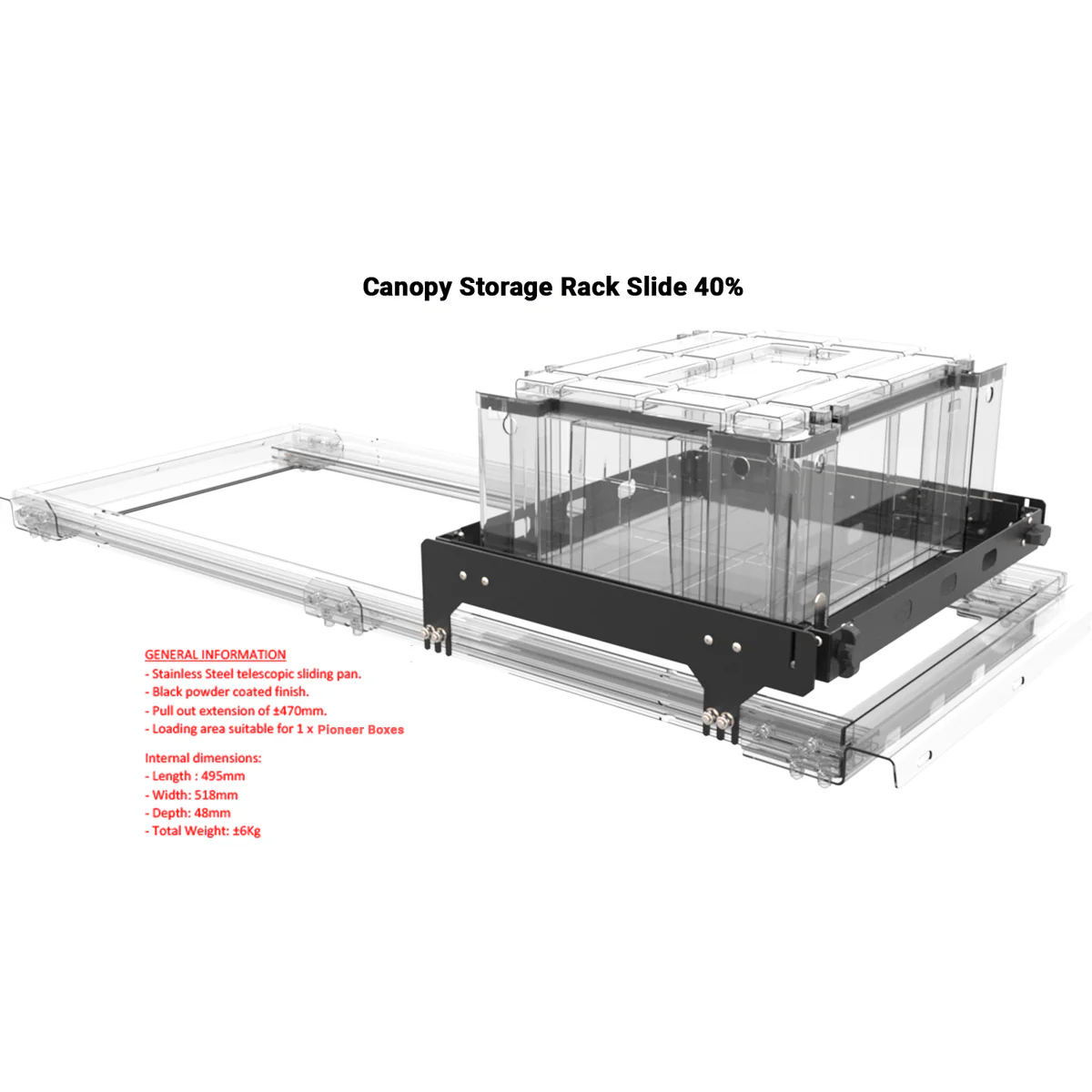 Pull Out Slides For Canopy Storage Rack - Image 6