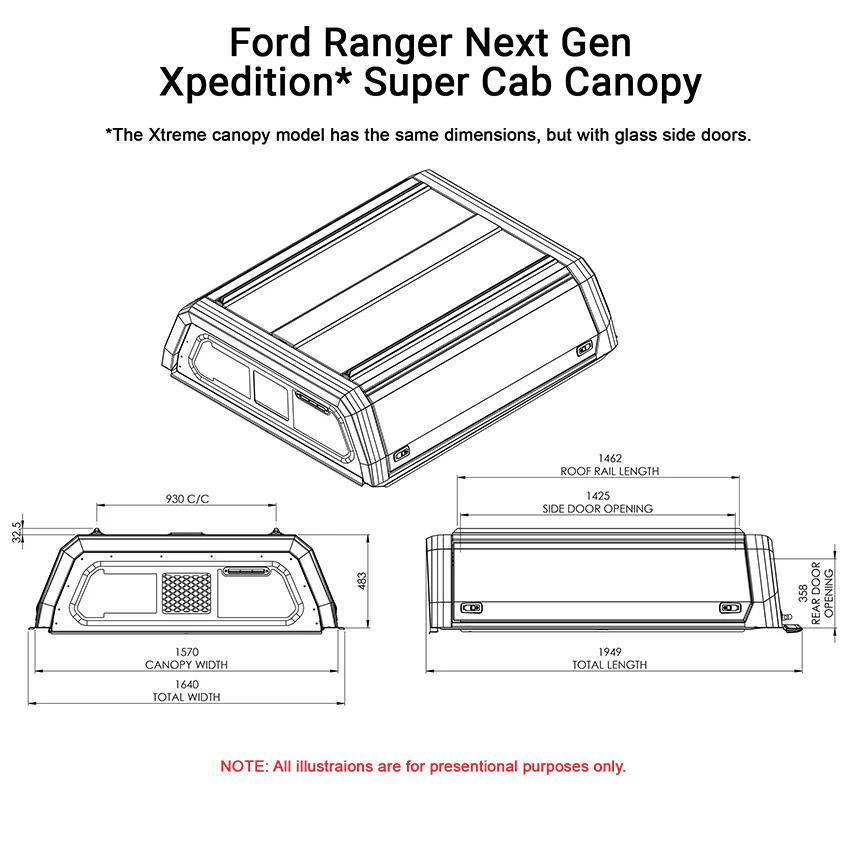Ford Ranger Next Gen Super Cab Xpedition CapRax Canopy by Rhinoman - Image 6