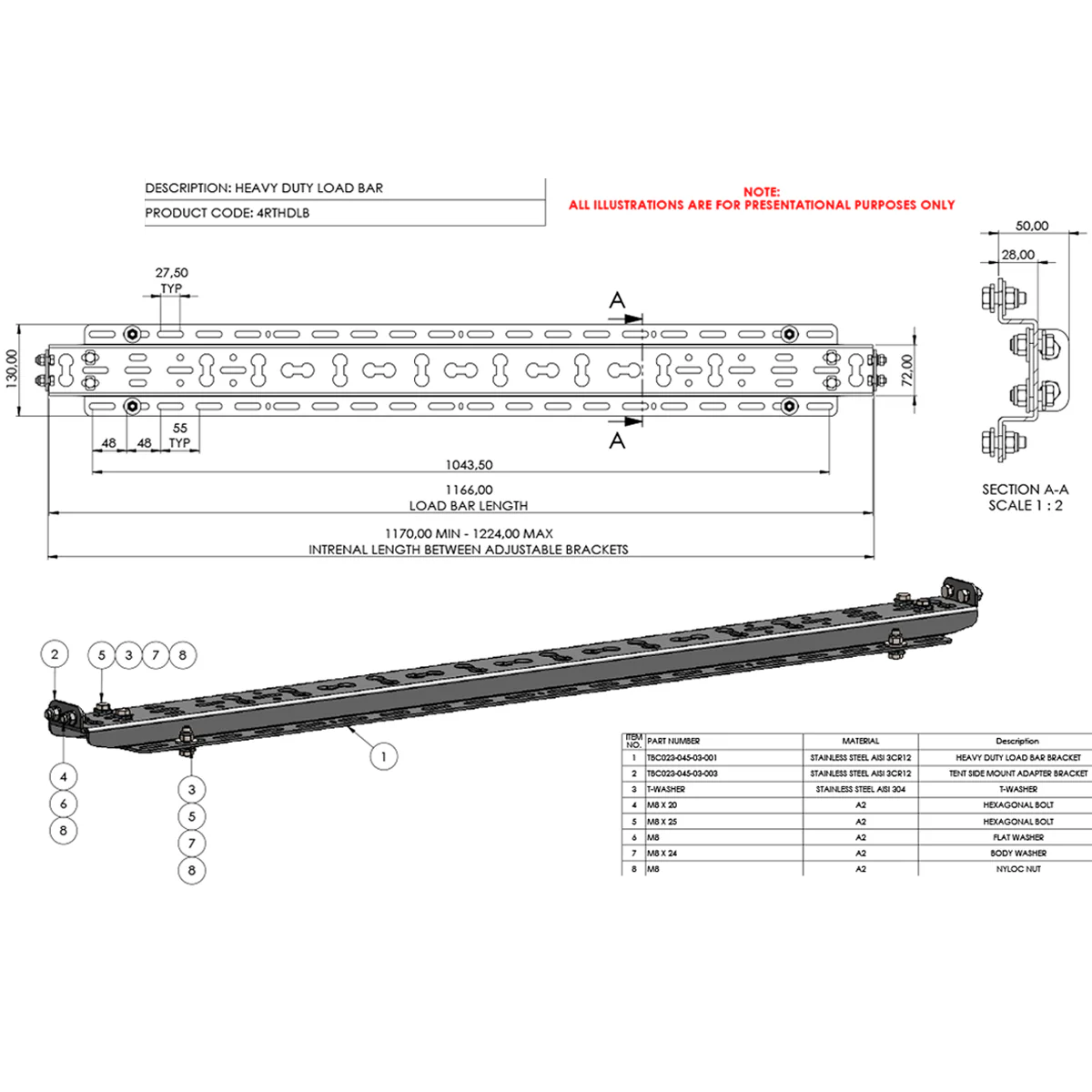 Heavy Duty Load Bar - Image 4
