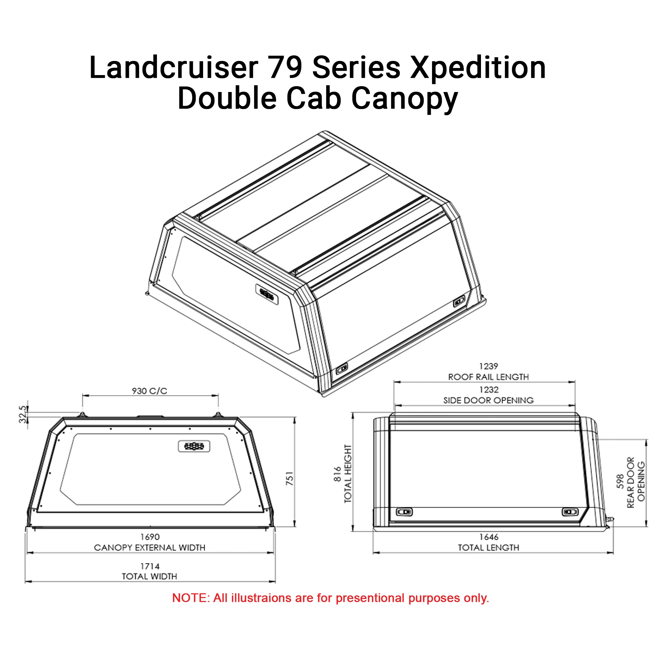 Landcruiser 70 Series Dual Cab Xpedition Caprax Canopy by Rhinoman - Image 7