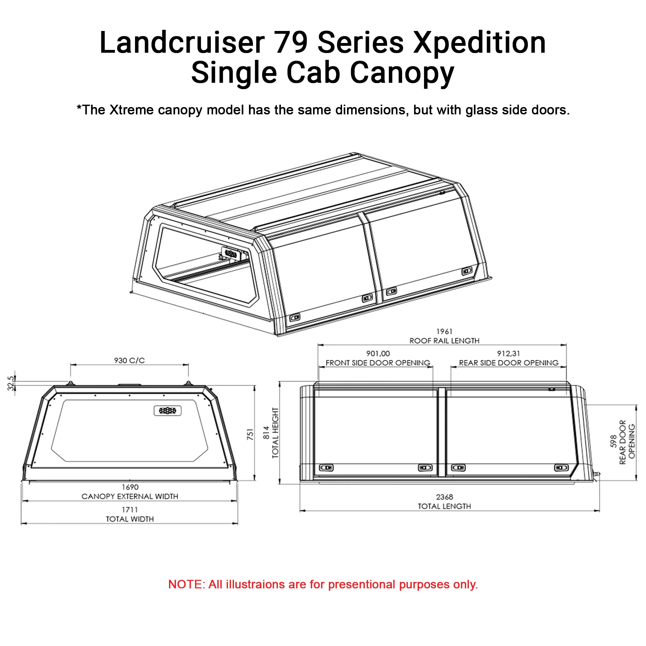 Landcruiser 70 Series Single Cab Xpedition CapRax Canopy by Rhinoman - Image 5