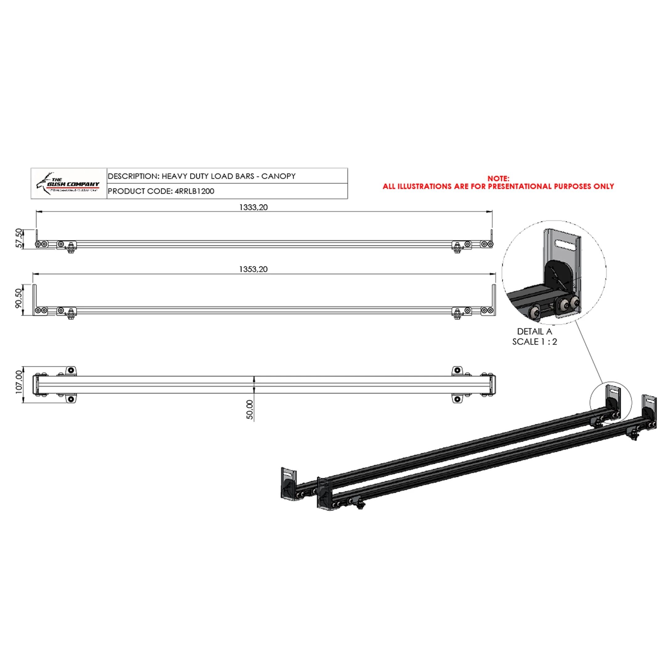 Load Bar Set 1200mm - Image 6
