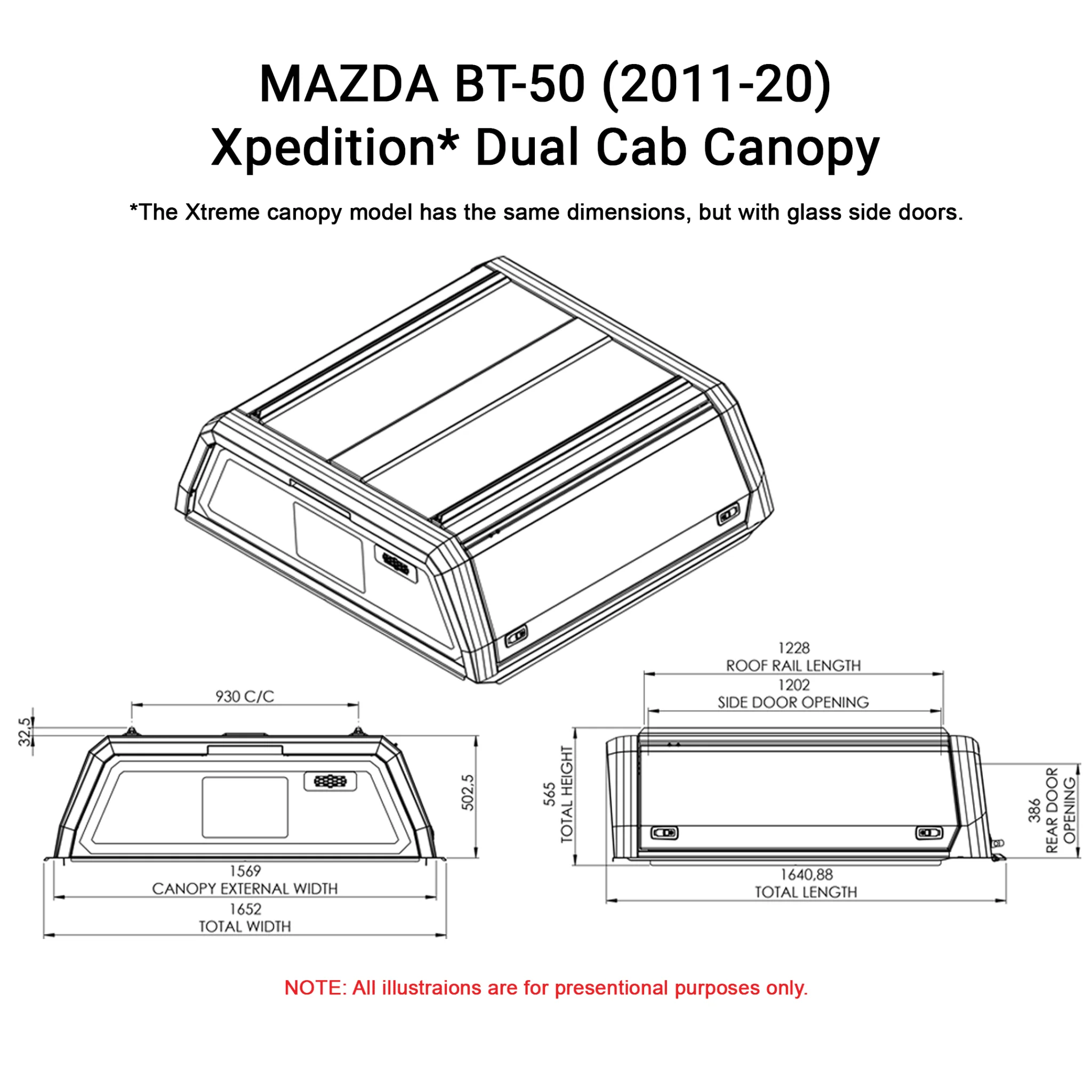 Mazda BT-50 2011-2020 Dual Cab Xpedition Caprax Canopy by Rhinoman - Image 6