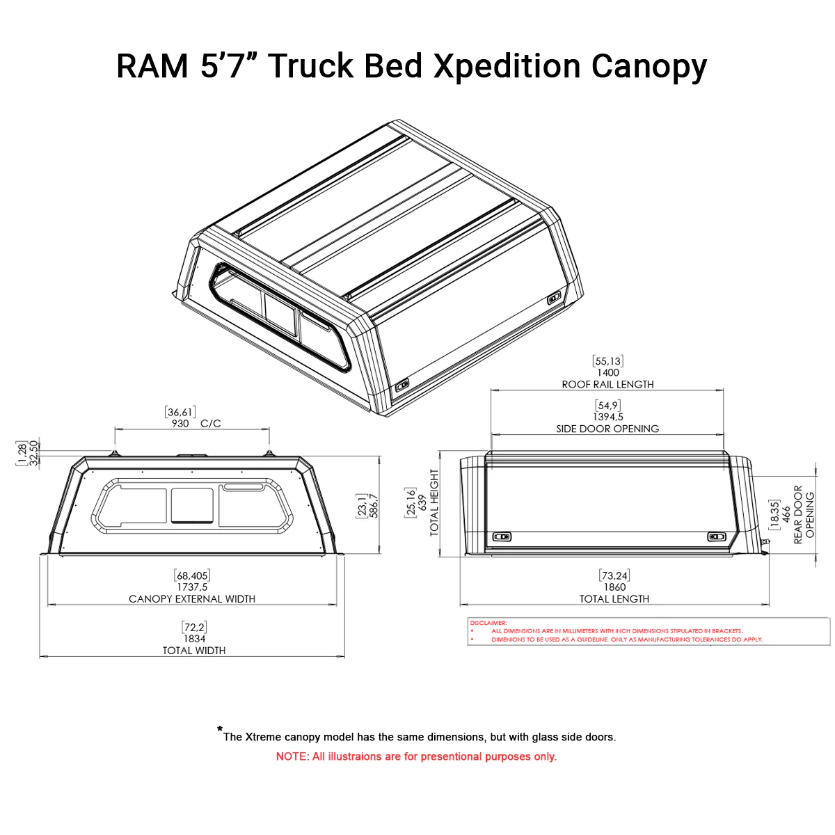 RAM 5'7" Truck Bed Xpedition CapRax Canopy by Rhinoman - Image 5