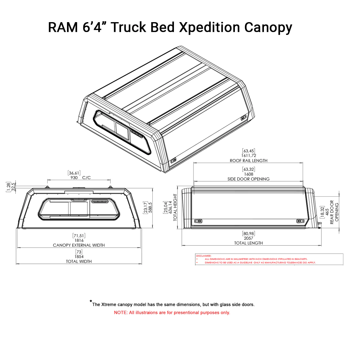 RAM 6'4" Truck Bed Xpedition CapRax Canopy by Rhinoman - Image 5