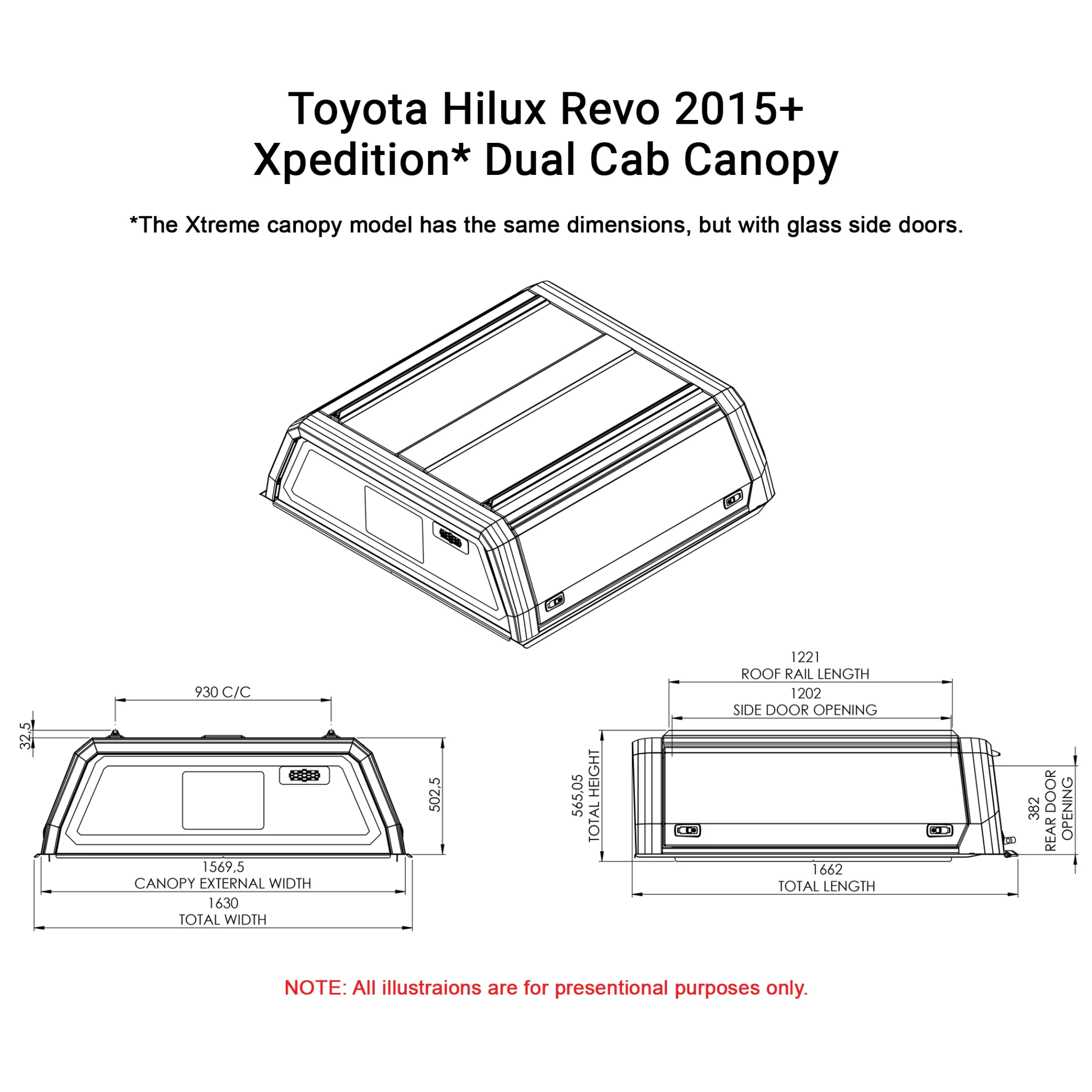 Hilux 2015+ Dual Cab Xpedition CapRax Canopy by Rhinoman - Image 7